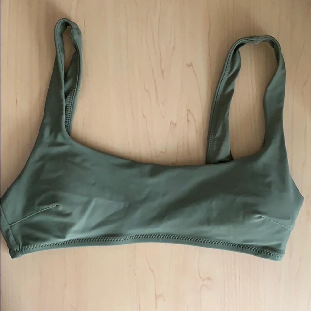 AERIE WIDE STRAP SCOOP BIKINI TOP